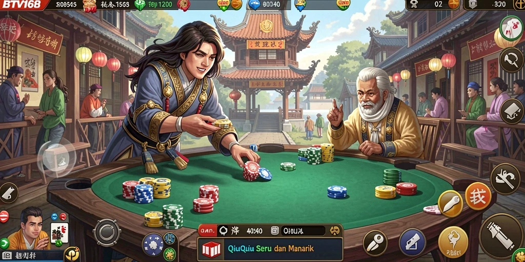 Screenshot gameplay QiuQiu BTV168 yang menarik.