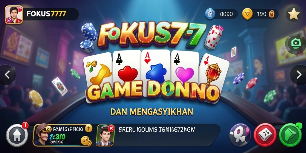 Screenshot gameplay seru FOKUS777 yang menampilkan strategi domino.