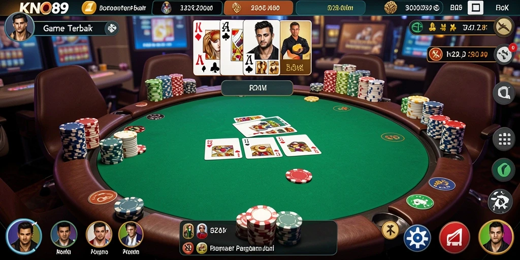 Tampilan gameplay seru dari KNO89 di dunia poker.