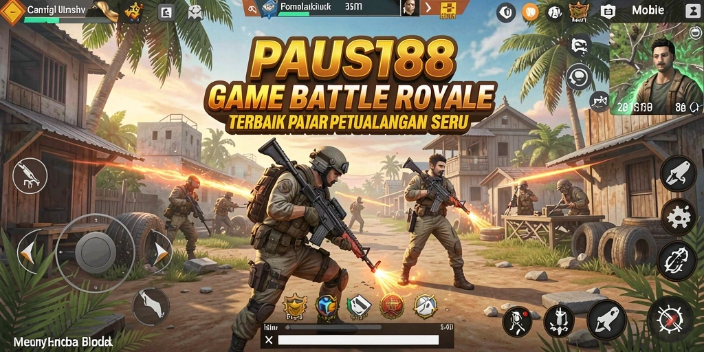 Tampilan gameplay seru di PAUS188 dengan aksi Battle Royale intens.