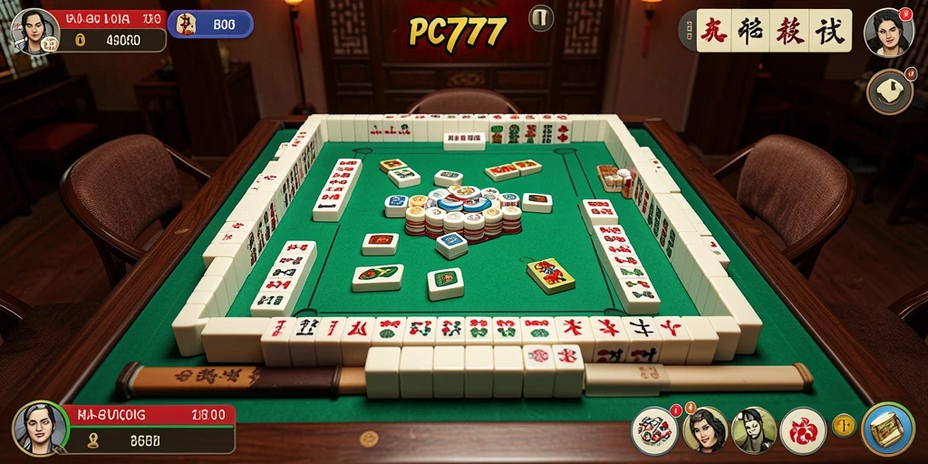 Screenshot gameplay PC777 yang menampilkan keseruan permainan Mahjong.