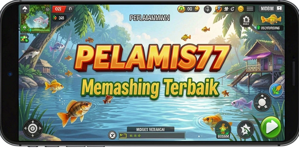 Tampilan gameplay PELAMIS77 saat menangkap ikan di laut.