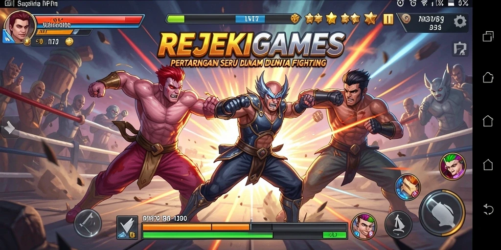 Grafis memukau saat karakter bertarung dalam REJEKIGAMES.