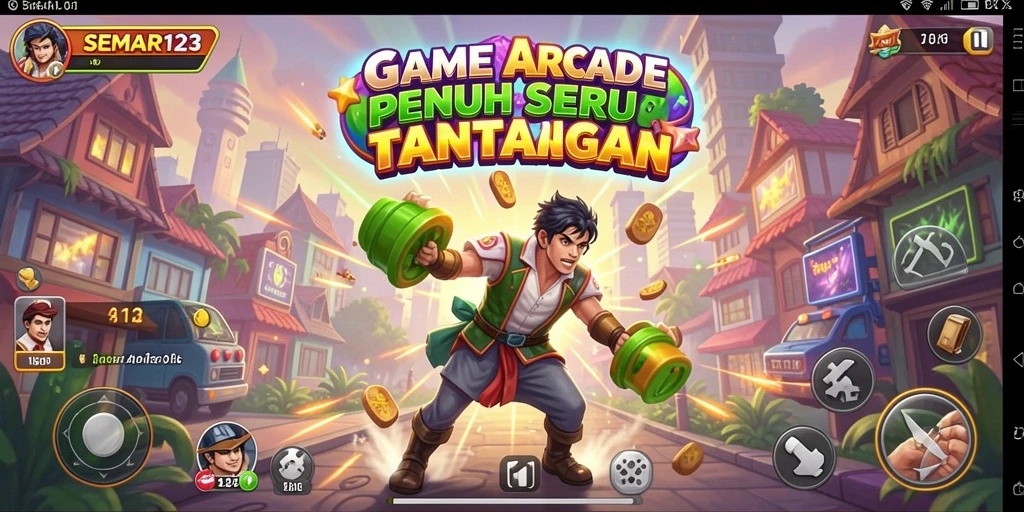 Screenshot SEMAR123 menampilkan ketegangan gameplay dalam arena Arcade.